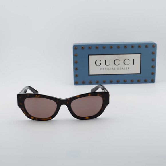Gucci GG1954SA 002 Cat Eye Sunglasses - Havana/Brown main image 7